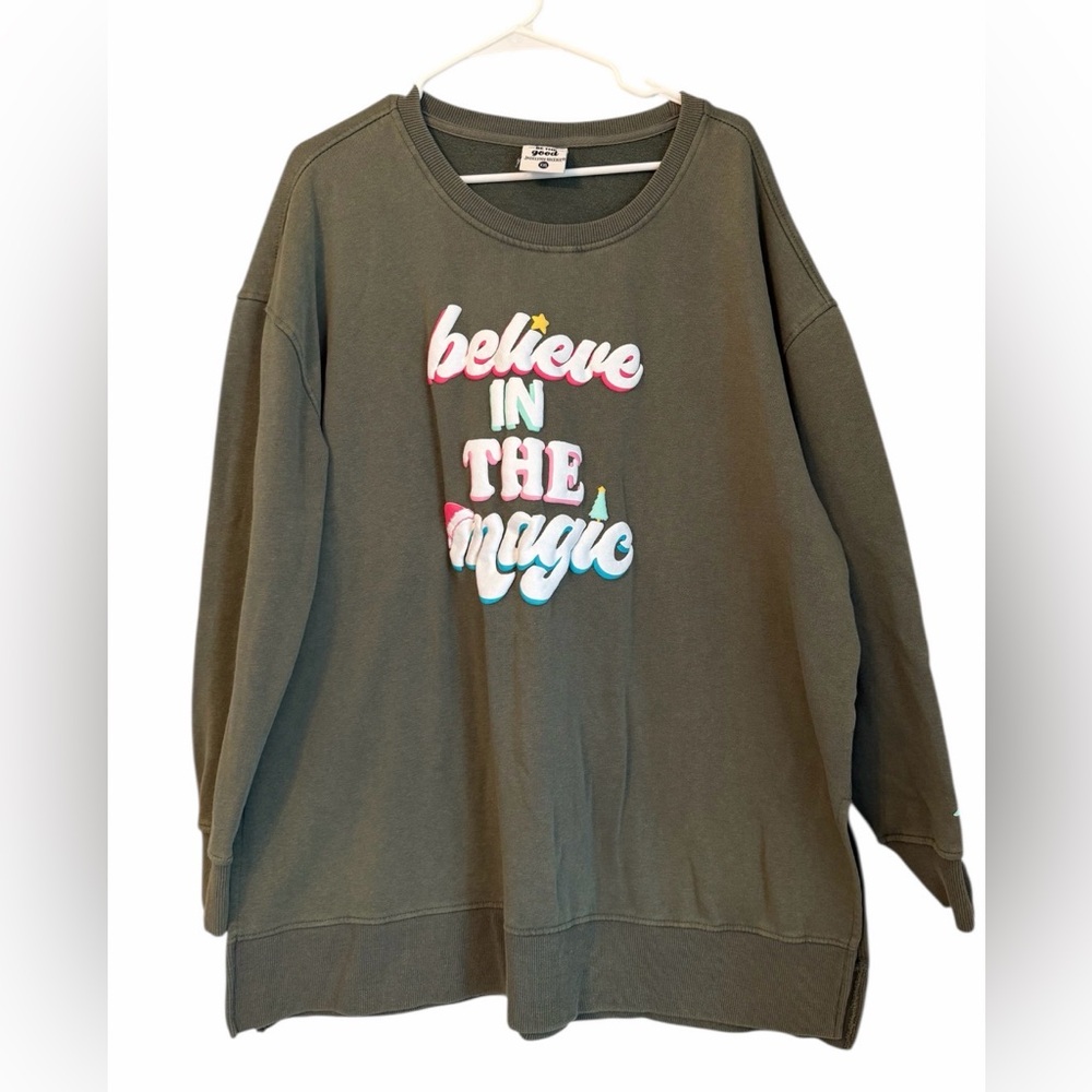 Jadelynn Brooke Christmas Oversized Graphic Sweatshirt "Believe in the Magic"